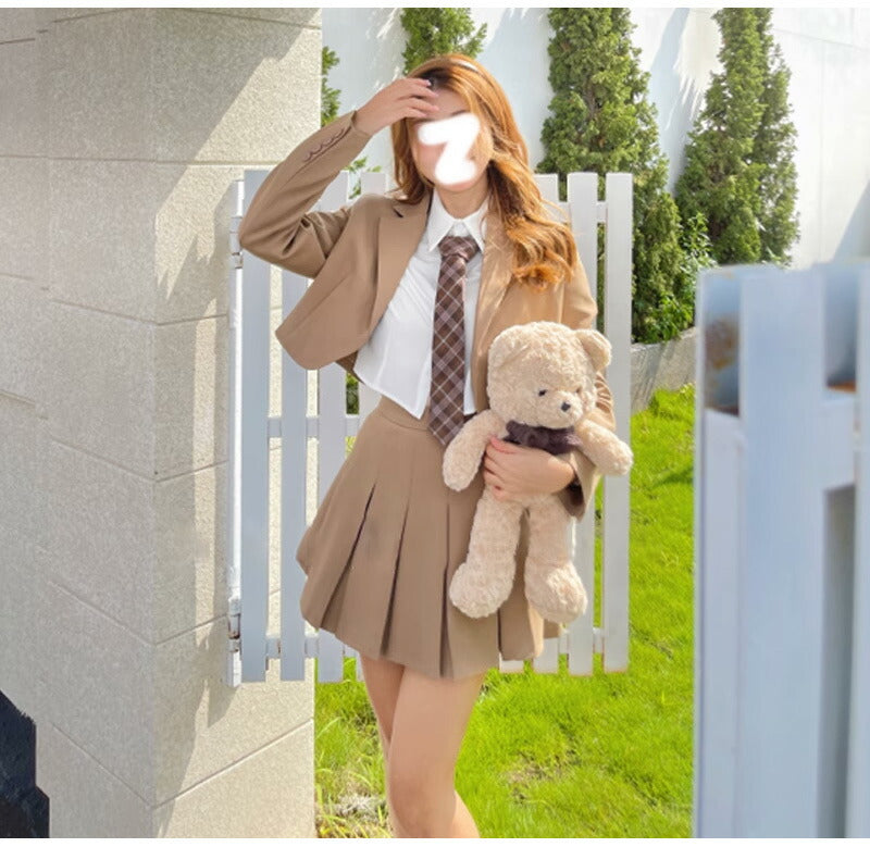 卒業式 スーツ 女の子 3点セット スーツ女の子 フォーマルスーツ 子供スーツ jk制服 高校生 小学生 小学校 女子高生 XSgirlsuit-004