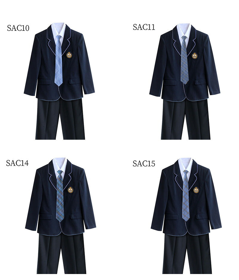 入学式スーツ 卒業式 スーツ 卒業式 学生服 上下セット男子高生制服 コスプレ 入学式 卒業式  男の子 スーツ 制服 フォーマル ブレザー5点セット[ブレザー＋長袖シャツ＋バッジ＋ズボン＋ネクタイ] 大きいサイズあり 送料無料