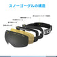 スノーボード スキー ゴーグル 大人用 レディース メンズ UVカット 紫外線カット レボミラー ダブルレンズ メガネ対応 曇り止め加工 保護メガネ スキー メgoguru-002