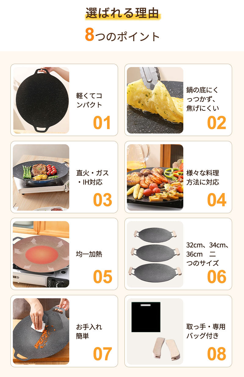 マルチグリドル 軽量 鉄板 全熱源対応 IH対応 ガスコンロ 直火 炭火 焚き火台対応 丸型 グリルパン フライパン グリルプレート マルチグリル アウトドア キャンプ バーベキュー キャンプ用品 マルチグリドルパン