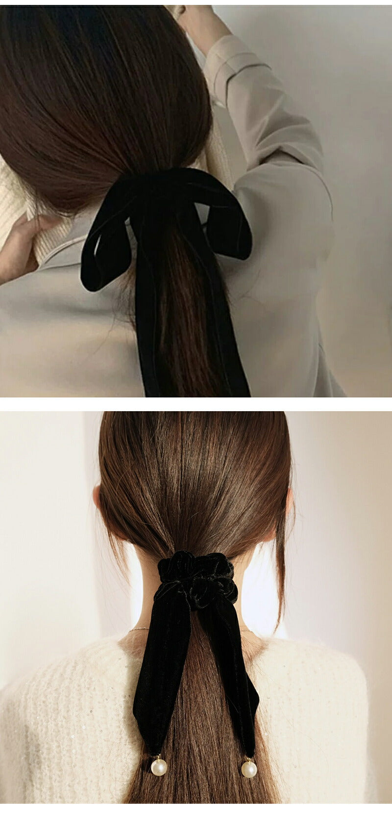ベロア リボン ヘアゴム ベロアリボン ヘアアクセ シュシュ 大きめ ロングリボン ヘアアクセサリー シュシュ ベルベット ビックリボン まとめ髪 流行 韓国風 韓国 お呼ばれ デート ブラック 髪飾り 髪留め 卒業式 入学式 七五三 発表会 結婚式 おしゃれ かわいい