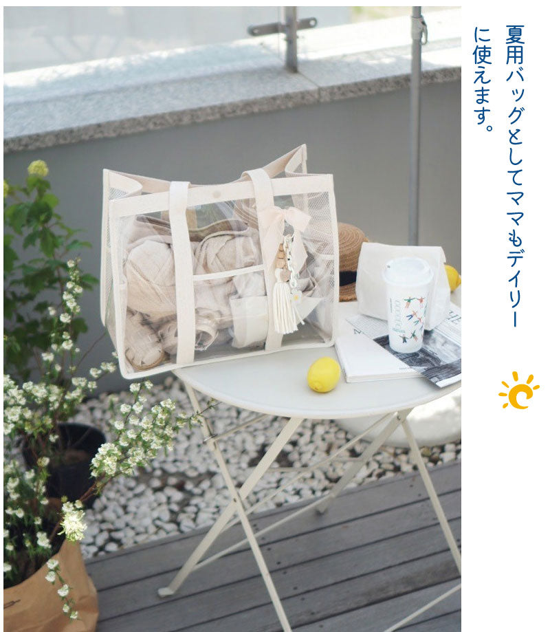 クリアトラベルバッグ ビニールバッグ トラベルかばん 痛バ 防水 透明 レディース ショルダー クリア トートバッグ スナップボタン付き 大容量 トコスメ/化粧handbag-004