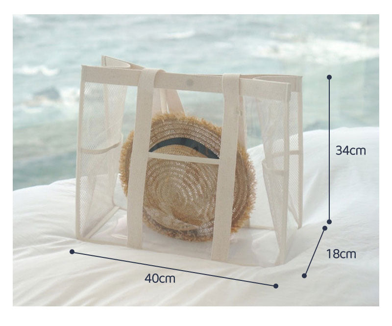 クリアトラベルバッグ ビニールバッグ トラベルかばん 痛バ 防水 透明 レディース ショルダー クリア トートバッグ スナップボタン付き 大容量 トコスメ/化粧handbag-004