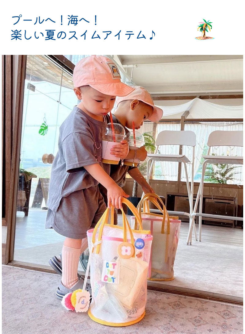 プールバッグ 女の子 レッスンバッグ 男の子 キッズ 幼稚園 保育園 手提げバッグ 入園祝い 小学生 大人 おしゃれ 子供 ビーチバッグ  高学年 小学校 中学handbag-005