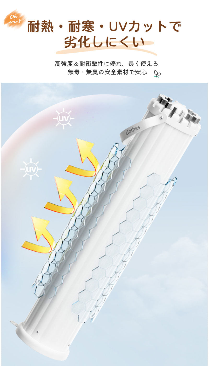 【クーポン利用で6,380円★20日終了！】物干しスタンド 折りたたみ コンパクト パラソル型 おしゃれ 室内 ベランダ 物干しラック ハンガー 洗濯物 ステンhanger-ab-01