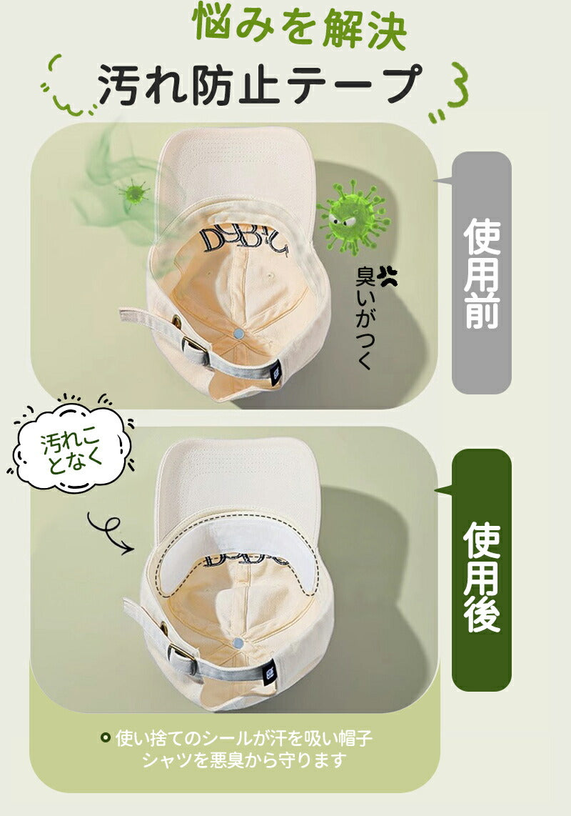 汗取りパッド メンズ レディース 帽子 ファンデ 汚れ防止 汗取りシート ハットライナー キャップライナー 襟 制汗  汗じみ 汗汚れ防止シール キャップ 汗染item-241222