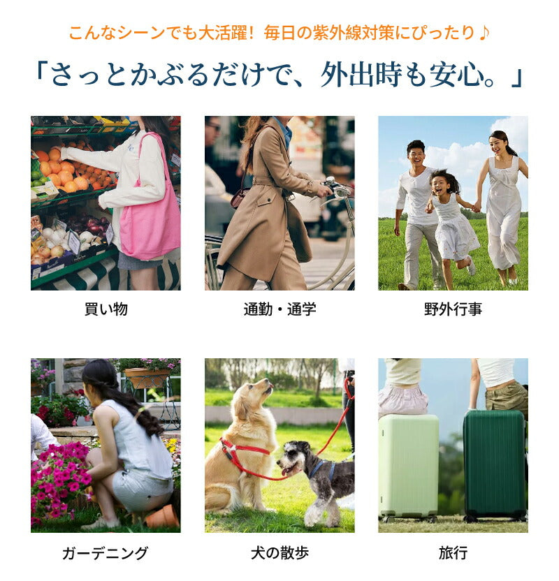 帽子 レディース 完全遮光100％ UVカット 大きいサイズ つば広 折りたたみ かぶーる日傘 ハット 冷感 自転車 飛ばない あご紐 日よけ かぶる日傘 春 夏 涼しい 運動会 旅行 レジャー 買い物 ガーデニング プレゼント おすすめ 小顔効果 熱中症対策 洗濯機OK 母の日