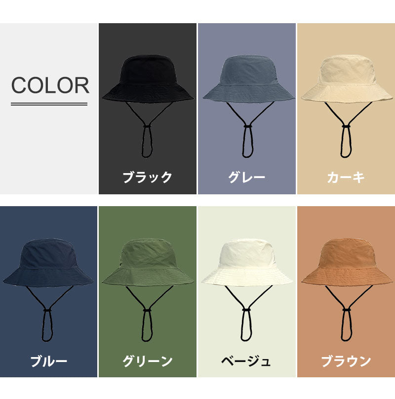 サファリハット コンパクト 帽子 2WAY メンズ レディース 日焼け防止 折りたたみ 収納一体  UVカット 紫外線対策 日焼け 防水 通気速乾 つば広 日除け 軽量 小顔 サイズ調整ひも 釣り アウトドア 撥水 UV 紫外線 紐付き バケットハット アドベンチャーハット プール