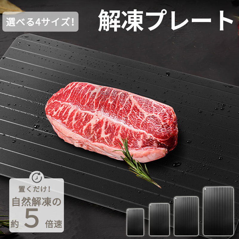解凍プレート 解凍 プレート まな板 急速解凍 自然解凍 粗熱取りプレート スピード 時短 省エネ 便利グッズ アルミ 家庭用 業務用 食品解凍 冷凍食品 刺身 お祝いギフト