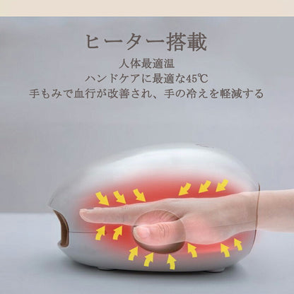 ハンドマッサージャー コードレス 小型 温熱 てもみ レディース 充電式 大人 電動マッサージ機 軽量 かわいい  指圧 最新 ハンドケア ハンドマッサージ 5本指 プレゼント ヒーター メンズ 冷え性 手のひら 五本指 マッサージ機