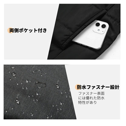 電熱ベスト  防寒着 速暖 日本製ヒーター バッテリー付き 25000mAh 中綿 USB給電 洗える 三段階調温 軽量 冷え性 メンズ レーディス 9エリア発熱 新生活 電熱ウェア  S4XL バイクウェア ヒーターベスト 加熱ベスト 前後独立温度設定