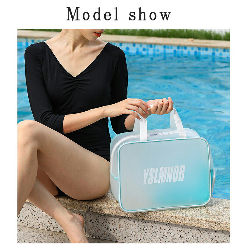 プールバッグ スイミングバッグ 子供 レディース 防水 透明 スイムバッグ 水泳バッグ キッズ 男の子 女の子 トートバッグ 子供 大人兼用 かばん スイミングpoolbag-001