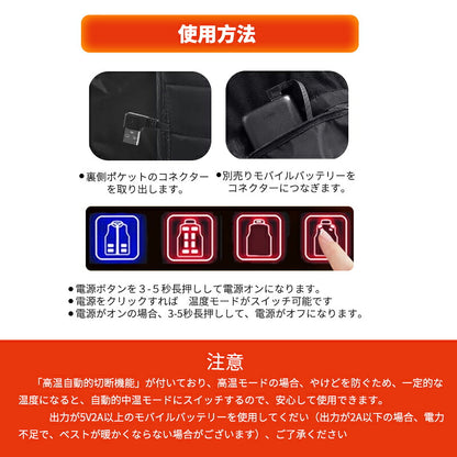 電熱ベスト ヒーター ベスト バッテリー別売り 発熱ベスト usb 速暖 日本製ヒーター 洗える 軽量 メンズ 電熱ウェア インナー ヒーターベスト 加熱ベスト 電熱ジャケット 電気ベスト ヒーター付き 防寒 男女兼用 加熱服 レディース