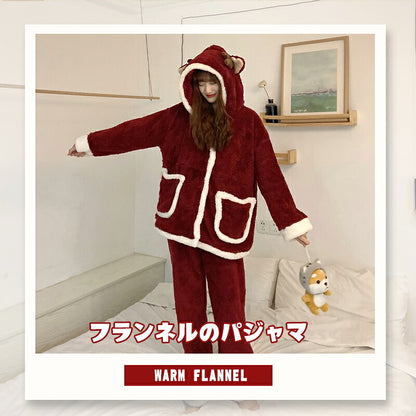 着ぐるみ パジャマ サンタ クリスマス  着ぐるみ パジャマ レディース 冬 秋 ルームウェア モコモコ パジャマ ワンピース パジャマ 着ぐるみ大人用 ワンピース 秋 冬 学生 お祭り イベント 可愛い 高校生 娘 プレゼント