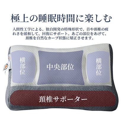 枕 マクラ まくら いびき 肩こり 首こり ストレート ネック 頭痛 首 痛み 快眠 安眠 いびき防止 頸椎サポート 寝返り 軽い 軽量 抗菌 防臭 吸水 速乾 高通気性 丸洗い 洗える わた枕 低反発枕 男性