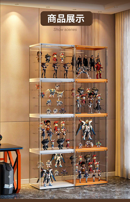 フィギュアケース 収納 高品質  ケース ボックス コレクションケース コレクションケース コレクション ボックス クリアケース 透明展示ケース 積み重ね可能 組み立て式 透明 アクリル コレクションボックス アクリルケース