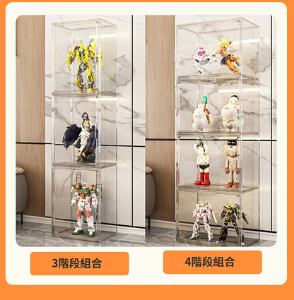 フィギュアケース 収納 高品質 コレクションケース コレクション ボックス クリアケース 透明展示ケース 積み重ね可能 扉付き 組み立て式 透明  ケース ボックス コレクションケース コレクションボックス