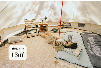 ワンポールテント ベル型 テント キャンプテント 5￣8人用テント 大型テント All.in 4m テント ベルテント ティピーテント アウトドア キャンプ 日除け 防風 防雨 UVカット 通気 防水 防虫 レジャー