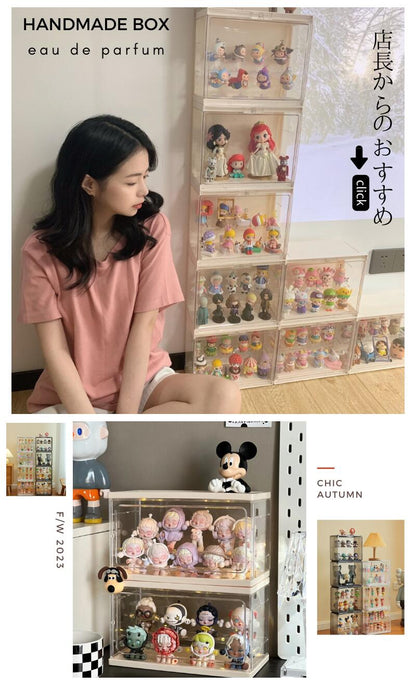 フィギュアケース 高品質 コレクションケース 収納 コレクション ボックス クリアケース 透明展示ケース 積み重ね可能 扉付き 組み立て式 透明 アクリル ケース ボックス コレクションケース コレクションボックス アクリルケース