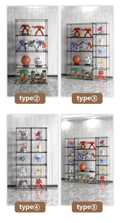 フィギュアケース 収納 アルミ製 積み重ね可能 コレクションケース 透明展示ケース コレクション ボックス クリアケース 高品質 組み立て式 透明 アクリル ケース ボックス コレクションケース コレクションボックス アクリルケース
