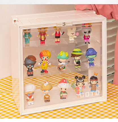 フィギュアケース LEDライト コレクションケース 収納 高品質 コレクション ボックス クリアケース 透明展示ケース 積み重ね可能 扉付き 完成品 透明 アクリル ボックス コレクションケース コレクションボックス アクリルケース