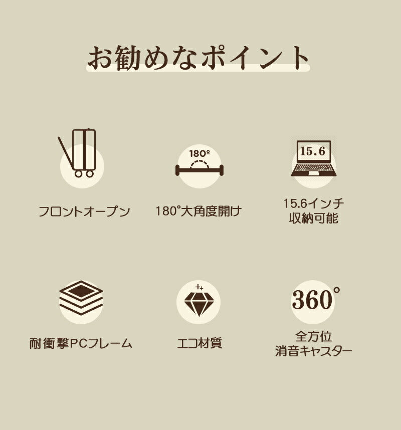キャリーケース スーツケース sサイズ 機内持ち込み フロントオープン ドリンクホルダー 静音 軽量 前開き 小型 USBポート付き かわいい 旅行 出張 修学旅行 s m l 40L キャリーバッグ トランクケース 短途旅行 2-3日用