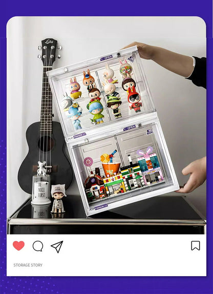 フィギュアケース 収納 コレクション ボックス 高品質 コレクションケース クリアケース 透明展示ケース 積み重ね可能 扉付き 組み立て式 透明 アクリル ケース ボックス コレクションケース コレクションボックス アクリルケース