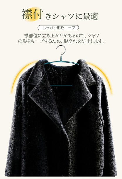 すべらない ハンガー 30本セット 多機能すべらない 滑り止め PVCコーティング 防水 型崩れ防止 肩 跡がつかない 型くずれしにくい すべりにくい 物干し スリム お洒落着 コート 収納 おしゃれ スリム PVC特殊ラバー加工 洗濯 衣類