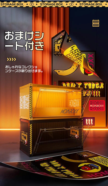 フィギュアケース LEDライト 収納 高品質 コレクションケース コレクション ボックス クリアケース 透明展示ケース 積み重ね可能 扉付き 透明 アクリル ケース コレクションケース コレクションボックス アクリルケース