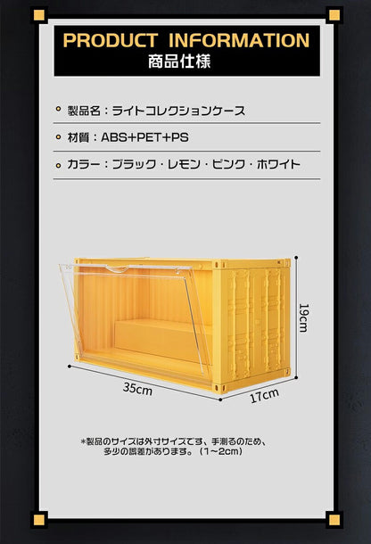 フィギュアケース LEDライト 収納 高品質 コレクションケース コレクション ボックス クリアケース 透明展示ケース 積み重ね可能 扉付き 透明 アクリル ケース コレクションケース コレクションボックス アクリルケース