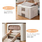 収納ボックス 66L 衣類収納 収納ケース ボックス Lサイズ 衣類収納袋 布 布製 折りたたみ 大容量 フタ付き おしゃれ 省スペース コンパクト 押し入れ 洋服収納ボックス 布団 おもちゃ 100L 24L衣類収納 整理  前開き