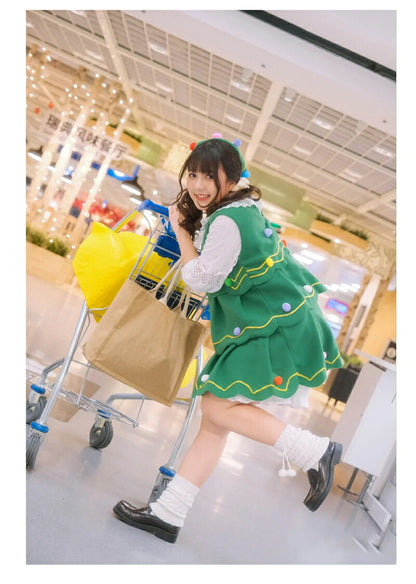 クリスマス コスプレ ベビー キッズ サンタクロース サンタ 子供 衣装 コスチューム ツリーワンピース 衣装 子供 子ども サンタ服 女の子 3点セット 長袖 防寒 ケープ付き クリスマス衣装 ワンピース マント 誕生日 ギフト