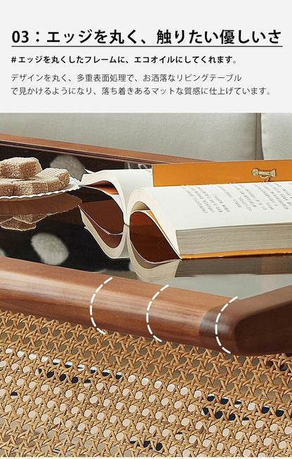 リビングテーブル 高品質 アッシュ材 ローテーブル ガラステーブル ガラス 北欧 センターテーブル アッシュ ダイニング テーブル table 無垢 木製 北欧 カフェテーブル ウッドテーブル 幅90/120cm