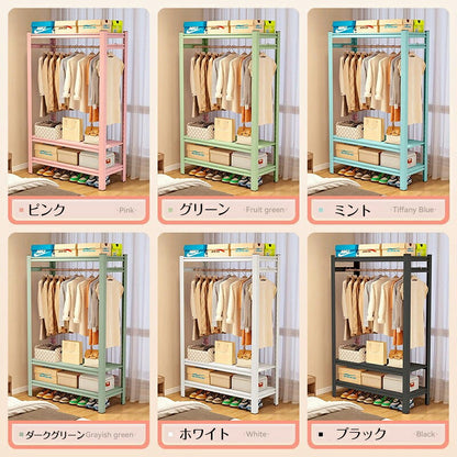 ワードローブ クローゼット ハンガーラック 大容量  組み立て式 衣類収納ラック 高強度 100%スチール 仕切り調整可能 高さ調整可能 棚付き 棚  ラック 一人暮らし 洋服掛け 洋服収納 洋服ラック コートラック 省スペース
