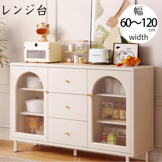 キッチンボード キッチンカウンター ロータイプ レンジ台 幅60幅 レンジラック大型レンジ対応 スリムキッチン 間仕切り収納 食器棚 北欧レンジラック シンプルstorage-0139