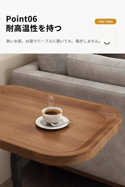 サイドテーブル 収納 昇降式サイドテーブル ベッドテーブル デスク 在宅勤務 昇降式デスク パソコンデスク 幅46 高さ60-90CM レバー式 無段階高さ調節 サイド 昇降 木目 おしゃれ ベッド ソファ 高さ調節 省スペース 小さい 玄関 北欧 パソコン