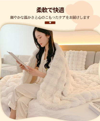 【SNSで話題】毛布 ブランケット モコモコ 冷房対策 秋 冬 厚手 ふわもこ こ毛布 ふわとろ毛布 ひざ掛け ふわふわ 掛け毛布 膝掛け ダブル ハーフ 暖かい 大判 シングル セミダブル クイーン 冬用 軽量 北欧 静電気防止 洗える 防寒 柔らかい