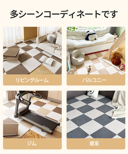 吸着タイルマット ペットマット おくだけ吸着 30×30cm 消臭 ペット 犬 猫 うさぎ 犬用品 うさぎ タイルカーペット ペット用 ペットマット 撥水マット 洗える 滑り止め 20枚入 40枚入 ペット床材 お手入れ簡単 ペット床暖房対応 吸着タイルマット