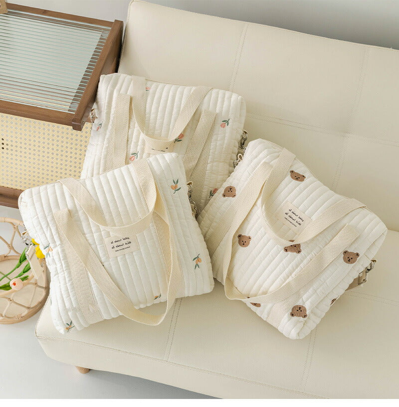 【10％OFF★5/1日～8日 23:59迄】マザーズバッグ ヌビバッグ 斜め掛け イブル 3way 軽量 大容量 トート ベビーカーバッグ ポケット付き キルitem-241231