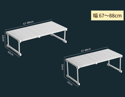 【最安 1,447円～/1点】伸縮ラック 伸縮棚 積み重ね ラック スタッキング 幅 27-108cm 高さ 22cm 32cm 奥行 24cm 42cm 押入れ クローゼット 通気性 防水 丈夫 収納  頑丈 整理棚 フリーラック シンク下 ワイド 省スペース 空間活用  キッチンラック 隙間 空きスペース 新生活