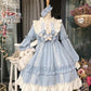 仮装 ハロウィン衣装 長袖ロリータワンピース お姫様 ドレス jskゴスロリ＆ロリータ服 lolitaスカラップ  裾フリル 蝶結び小熊付き 可愛い 萌え萌え 中学生 高中生 レディース 日系  メイド服 切り替え風 コスプレ 学園祭 イベント ハロウィン コスチューム 変装 日常着
