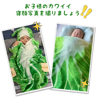 【INSで大人気】おくるみ ベビー 新生児 白菜型 ブランケット 秋 冬 帽子付き 85*85cm 120*120cm 大きいサイズ かわいい おしゃれ スイカ オレンジ 食物 出産祝い 記念撮影 毛布 ベビータオル 寝かしつけ おもしろ 赤ちゃん ギフト 野菜
