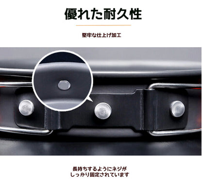 クッカー セット 11点 クッカーセット ソロキャンプ キャンプ ケトル 鍋 フライパン アウトドア 調理器具 キャンプ用品 軽量 コンパクト やかん ソロ ファミリー アルミ バーベキュー 道具 料理 キャンプ飯 コンパクト収納 クッキング 防災 グッズ 自炊 新生活