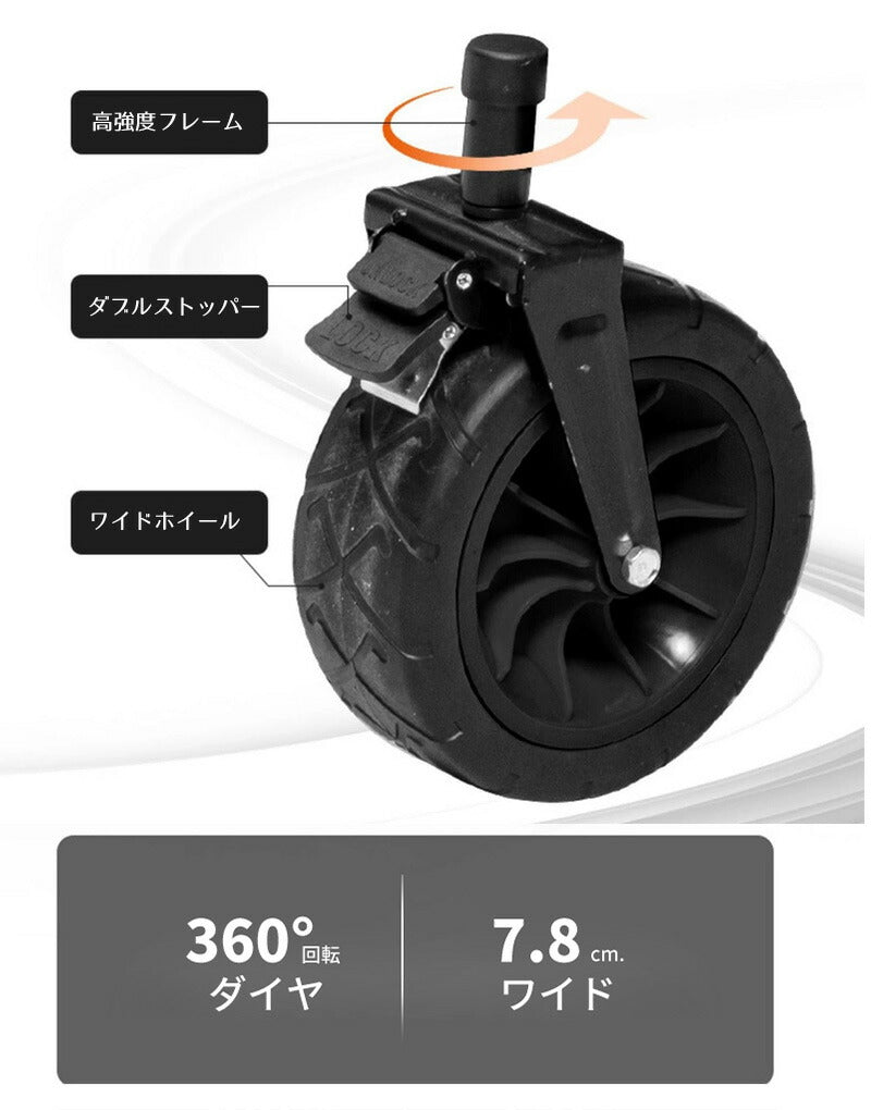 キャリーワゴン カート 150L 大容量 大型 耐荷重170kg 4輪 キャンプ  折り畳み ワイドタイヤ スチールフレーム 可動ハンドル 大型タイヤ 大型ワゴwagon-001