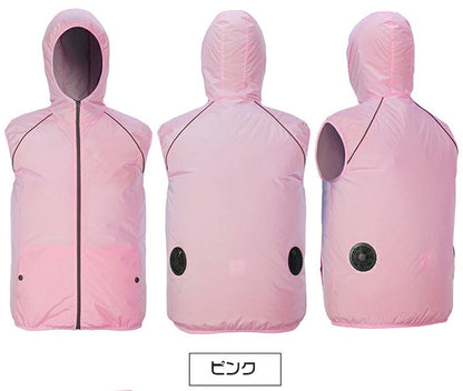 空調ウェア 冷却服 男女兼用 大きいサイズ ベスト バッテリー付き 送風ベスト ジレ スポーツ 大風量 薄型 メンズ レディース 夏 ゴルフ アウトドア 熱中症対策 UVカット 通気性 釣り 冷却 涼しい 空調ウエア USB 空調ベスト 軽量 S-5XL