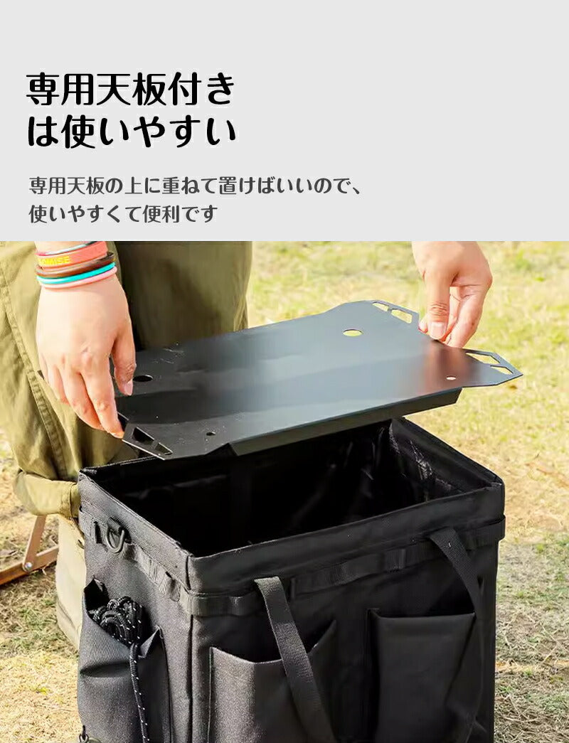 キャンプ コンテナ バッグ 薪ケース マルチケース ギア 帆布 折り畳み式 道具入れ  撥水仕様 バーベキュー BBQcampbag-001