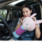 シートベルト クッション 枕 カバー かわいいぬいぐるみ枕付き ベルトクッション 子供用 キャラクター 車用 首かっくん防止 ベルトカバー 旅行 洗える 取り外し可能カバー 対策 安全 車用枕 首保護 お出かけ ドライブ 携帯枕 ?寝る