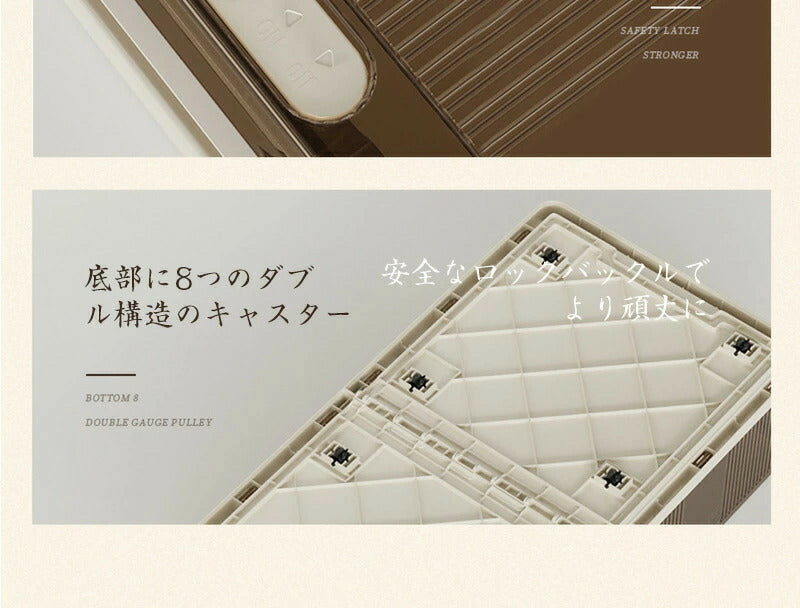 ベッド下 収納ケース 折りたたみ 40L/75L 収納ボックス キャスター付き ソファ下 ベッド下ストレージ コンテナ キャスター付き 折畳み 収納ケース 大容量 押入れ収納 組立簡単 ベッド下収納ボックス 収納 透明収納ケース 積み重ね