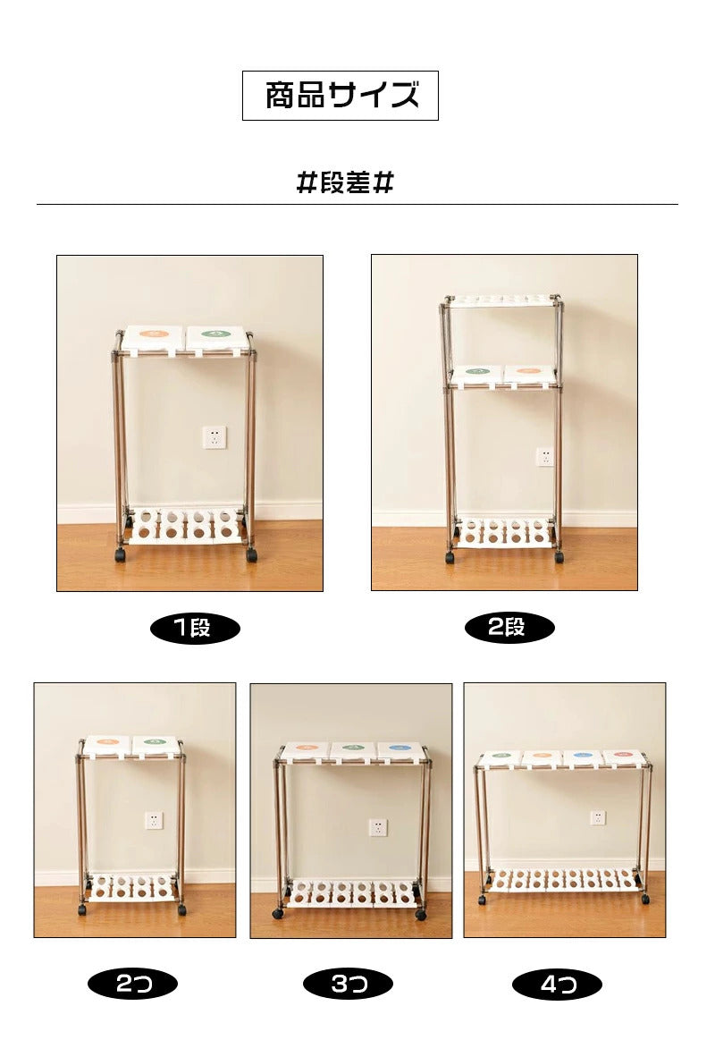 ゴミ袋ホルダー 分別 ゴミ箱 キャスター付き 天板付きゴミ袋スタンド 45L対応 20L～30L袋可 ごみ箱 ふた付き ダストワゴン 蓋付き ダストボックス リサイクルスタンド ハイタイプ おしゃれ 分別ゴミ袋ホルダー キッチン