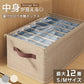 【3点セット】収納ボックス 衣類収納 区切り 収納ケース ボックス 蓋付き S M サイズ 衣類収納袋 布 布製 折りたたみ 大容量 フタ付き おしゃれ 省スペース コンパクト 押し入れ 整理 洋服収納ボックス 前開き 布団 おもちゃ 衣類収納